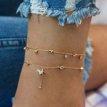 Women's Summer Anklet in 18K Gold Plated